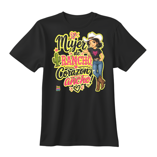 Mujer de rancho corazón ancho