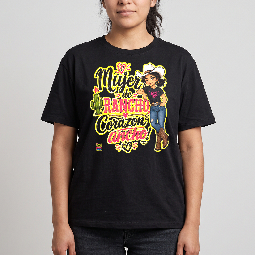 Mujer de rancho corazón ancho