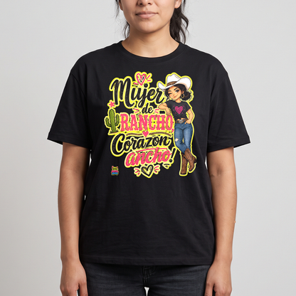 Mujer de rancho corazón ancho